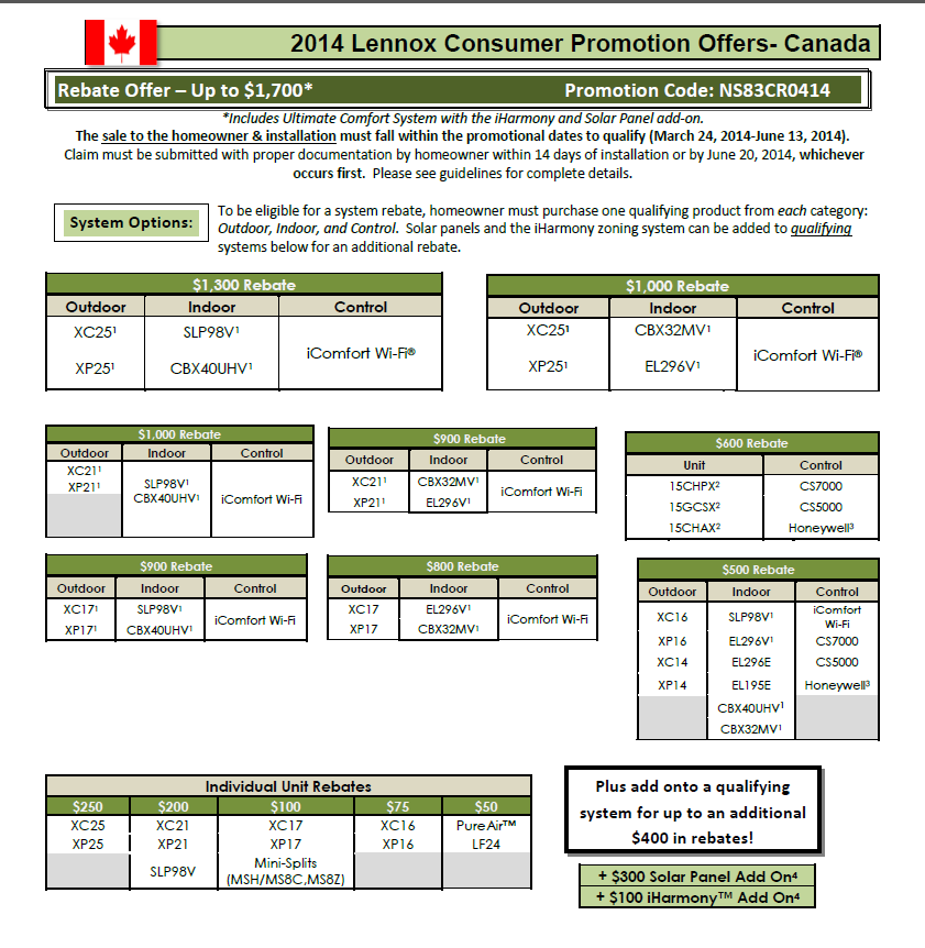 2014 Lennox Consumer Promotion Offers Husky Blog